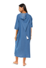 Meera Denim Hoodie Dress With Front Pockets & Tassels (8055947329780)