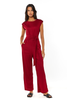 Viola Cotton Jersey Jumpsuit With Cap Sleeves And Attached Layered Tie Belt (8082470404340)