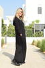 Long Hoodie Dress With Side Pockets - Black/Faith Over Fear (6068262273198)