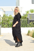 Long Hoodie Dress With Side Pockets - Black/Faith Over Fear (6068262273198) (6309349261486)