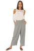 Asymmetrical Fold Over Waist Pants - Grey - Gingerlining (9366587025)