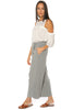 Asymmetrical Fold Over Waist Pants - Grey - Gingerlining (9366587025)