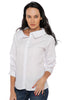 Shirt with Fluffy Long Sleeves - White (467130187814)