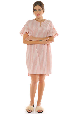 Bell Sleeve Midi Dress - Mauve - Gingerlining (8781250897)