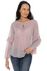 Shimmer Long Sleeve Top - Pink (467588710438)
