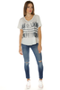 Tie Dye top with Layered Draping Back- Charcoal - Gingerlining (7730492744)