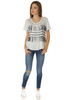 Tie Dye top with Layered Draping Back- Charcoal - Gingerlining (7730492744)