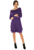 Off Shoulder Cowl Neck Tiered Dress- Avvio Light - Gingerlining (8412609233)