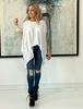 Short Sleeves Poncho Top - White (4170129014917)