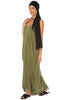 Spaghetti Strap Maxi Dress - Olive - Gingerlining (9366293137)