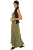 Spaghetti Strap Maxi Dress - Olive - Gingerlining (9366293137)