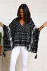 Open Sides Poncho Top With Sequin - Grey/Silver (6953023176878)
