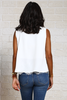 Sleeveless Crepe Layered Top With Lace Detailing - White (6951260389550) (7323189018798)