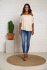 Cutout Shoulder Top With Weaved Straps - Beige (6952925200558)