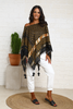 Open Sides Poncho Top With Sequin - Copper / Gold (6952992637102)