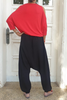 Linen Harem Pants With Waist Embroidery (6606250999982)