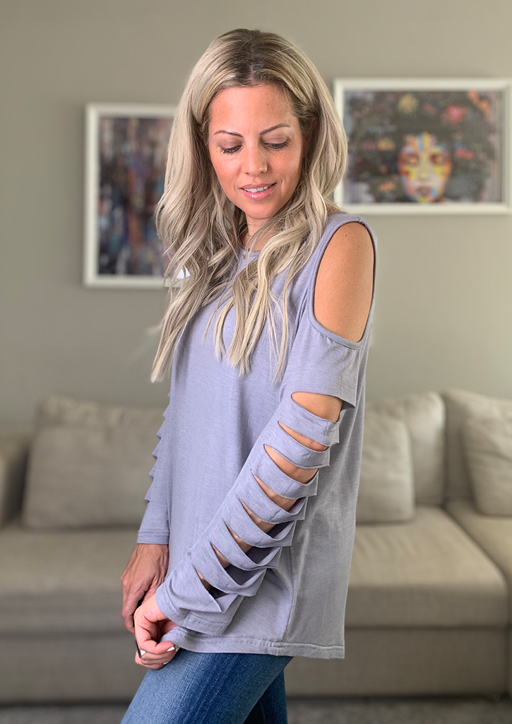 Slashed Sleeves Top – Gingerlining