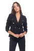 Blazer With Gold Buttons details - Black (4368612229253)