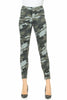 Camouflage Print Five Pockets Jeans - Green (4368600334469)