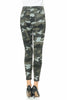 Camouflage Print Five Pockets Jeans - Green (4368600334469)