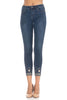 Jeans With Sequins And Embroidery - Denim (4368608886917)