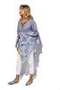 Ocean Poncho With Beaded V Neck & Embroidered Lace (7607019438324)