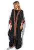 Falak Kuffiiyeh Abaya With Embroidered Borders, Black Back & Sleeve Tassels (7607171318004)