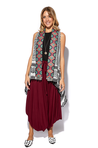 Safa Vest With Lace & Coins Detailing (7607173841140)