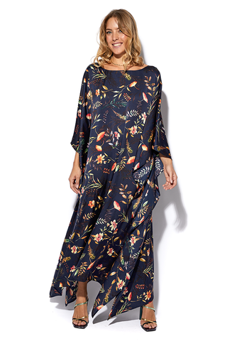 Silk Kaftan Dress (7321687294126)