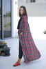 Checkered Kimono With Side Pockets - Red (6595232202926)