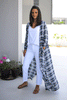 Checkered Kimono With Side Pockets - Navy (6595233022126)