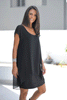 Short Sleeves Layered Chiffon Dress (6596085317806)