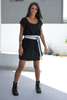 Short Sleeves Layered Chiffon Dress (6596085317806)