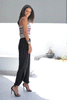 Sadu Tube Top Jumpsuit With Side Slits & detachable Straps - Black (6596124967086)