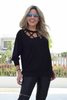 Neckline Cut-Outs Sweater Top (6069158346926)