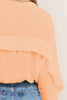 Short Front Tie Ruffle Sleeve Top - Gingerlining (8776491601)