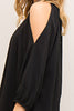 Solid Open-Shoulder Top - Black - Gingerlining (9059880977)