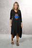 Long Sleeves Asymmetrical Dress With Sadu Hamsa (7321671008430)