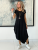 Short Sleeves Total Comfort Dress - Black (4170117021829) (6309227888814)