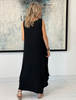 Sleeveless Calligraphy Dress - Black (4170125148293)