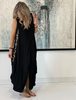 Sleeveless Calligraphy Dress - Black (4170125148293)
