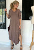 Long Sleeves Total Comfort Dress - Mocha (4360034680965)