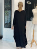 Long sleeves Calligraphy Dress - Black (4260186030213)