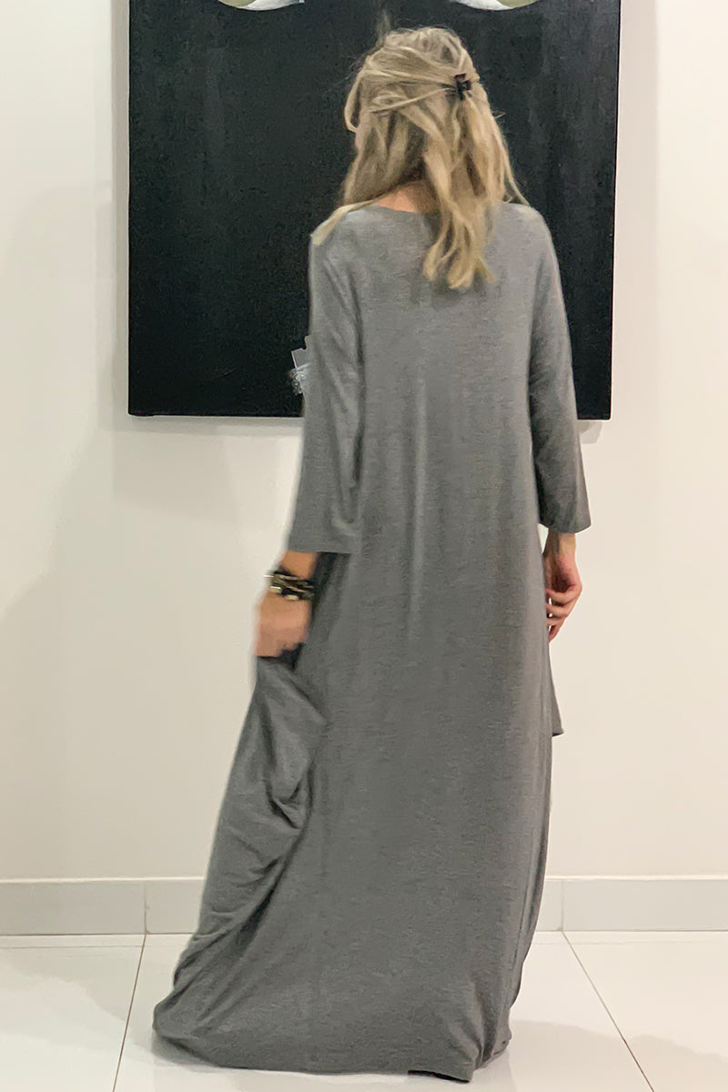 hippie soul maxi dress Hippie Soul Print Maxi Dress Vintage Boho Loose Peace Women's Summer Outfit