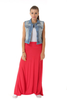 Maxi Cotton Jersey Skirt With Elastic Waist (6306496381102)
