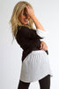 Shirt Extender Skirt - Shirt Fabric / White (5287626145946)